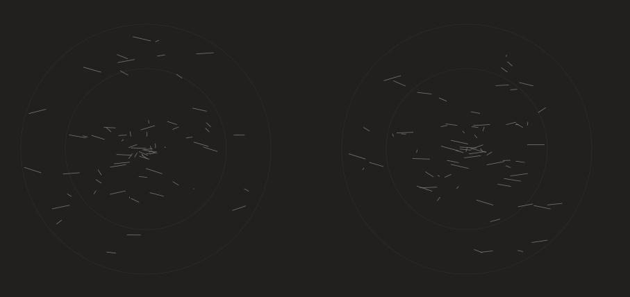 Original paired circular subwoofer line drawings from the collector catalogue